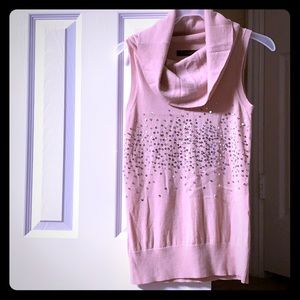 Sleeveless Pink Sequin Knit Top